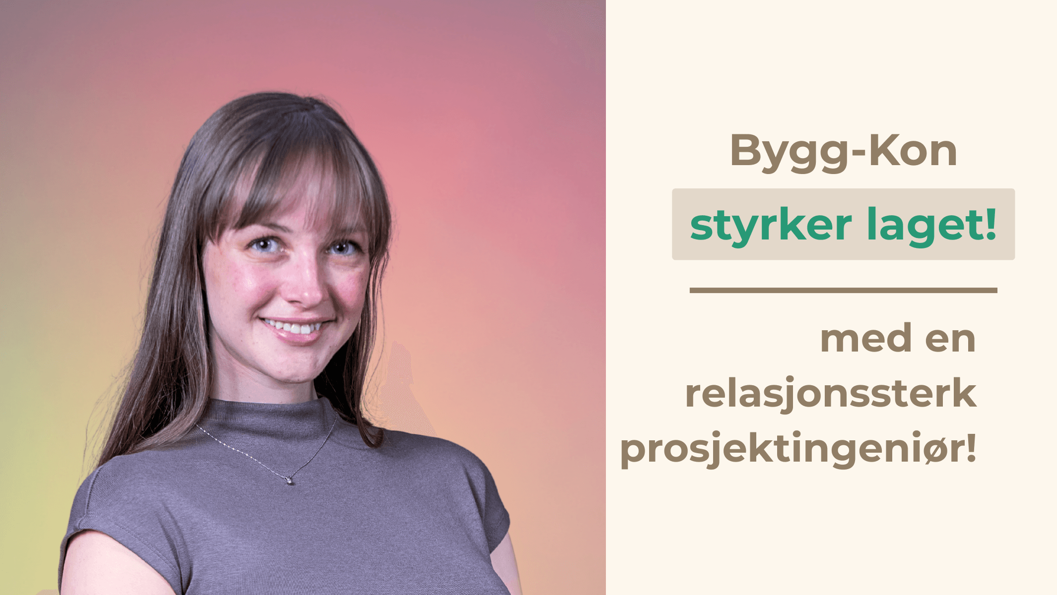 Bygg-Kon ønsker Benedicte Molnes velkommen på laget